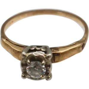 WJ-1228z: Early 20th Century Diamond & 14k Gold Ring