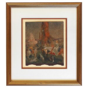 WP-2549z: Mid-20th Century American Framed Painted Screen by Kenneth Steven MacIntire