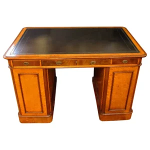 WD-280z: Circa 1860 English Double Pedestal Collector's Chest Desk