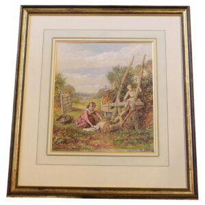 WP-2632z: 1872 Watercolor Painting "Summertime" by William Lucas