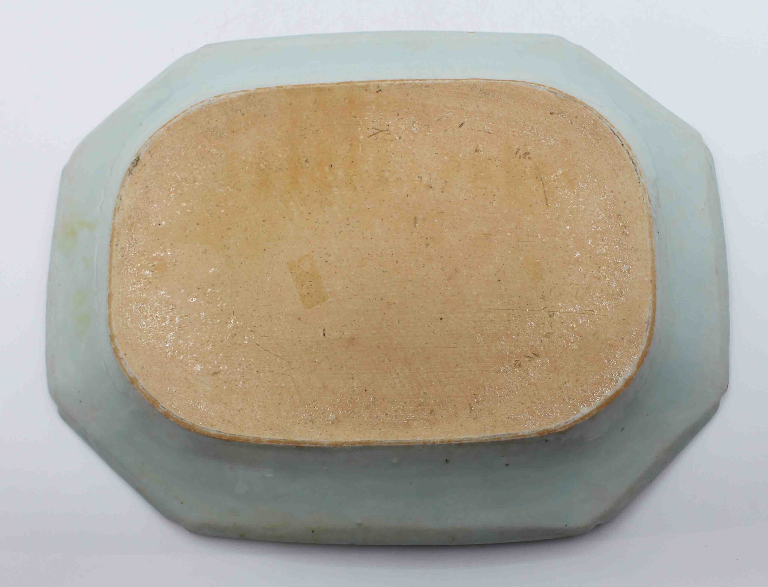 WCI-9202z: Early-Mid 19th Century Chinese Export Porcelain Blue & White Octagonal Platter - Image 4