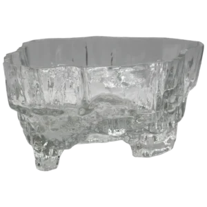 WG-2954z: Mid Century Modern Tapio Wirkkala "Inari" Glass Bowl from Littala Glass Factory