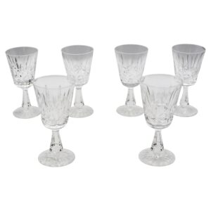 WG-2967z: Vintage Set of 6 Rosslare Claret Glasses by Waterford