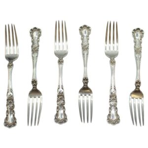 WSI-10381z: Set of Six Sterling Silver Luncheon Forks by Gorham