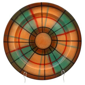 WCI-9068z: Circa 1910 "Tartan" Charger by Erphila, Czecho-Slovakia