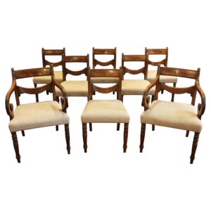 WDC-594: Circa 1830 William IV Set of 8 Dining Chairs