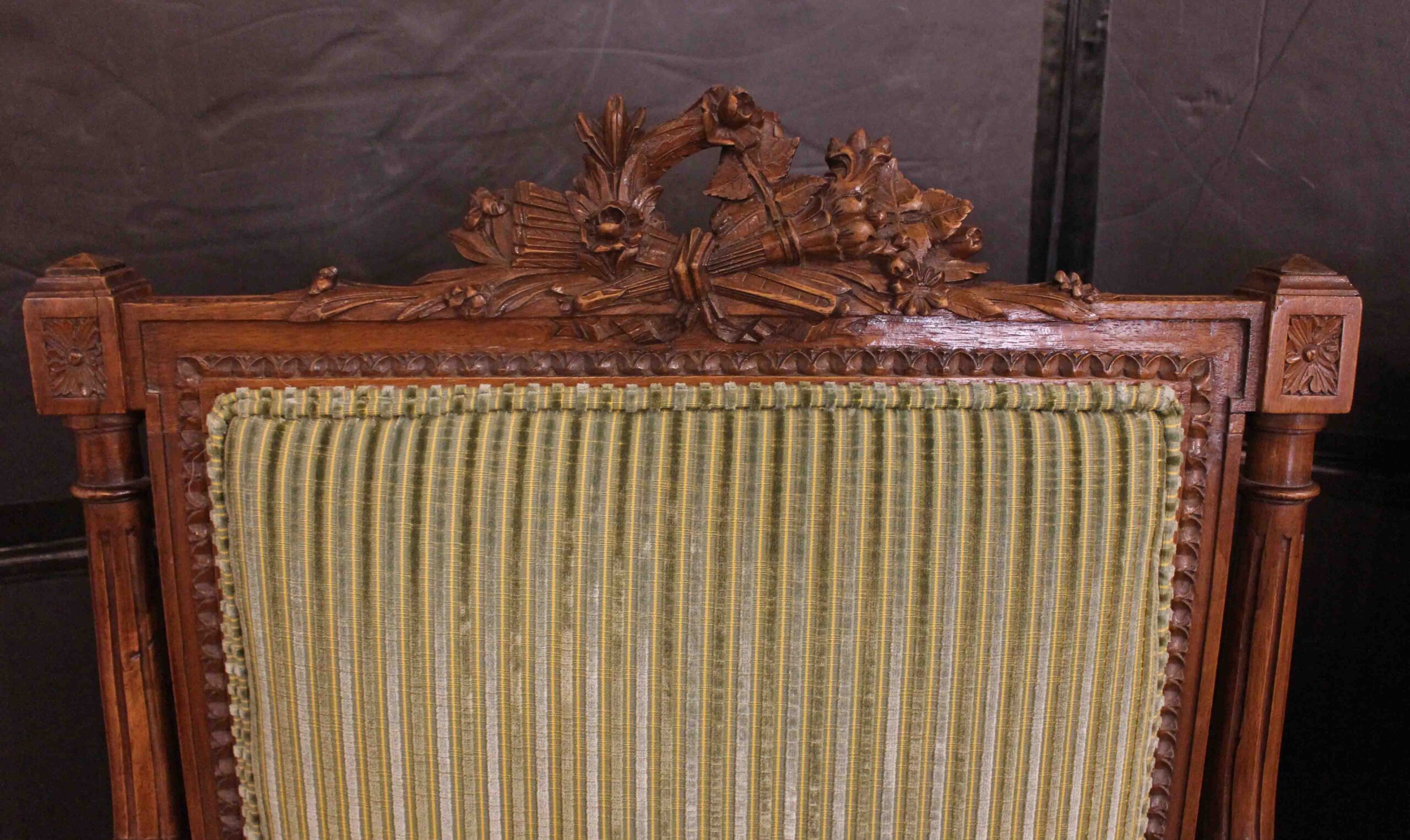 WC-1455: Circa 1860-80 Pair of Louis XVI Style Walnut Fauteuils - Image 2