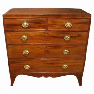 WCH-1001: Circa 1780-1800 George III Straight Front Chest of Drawers