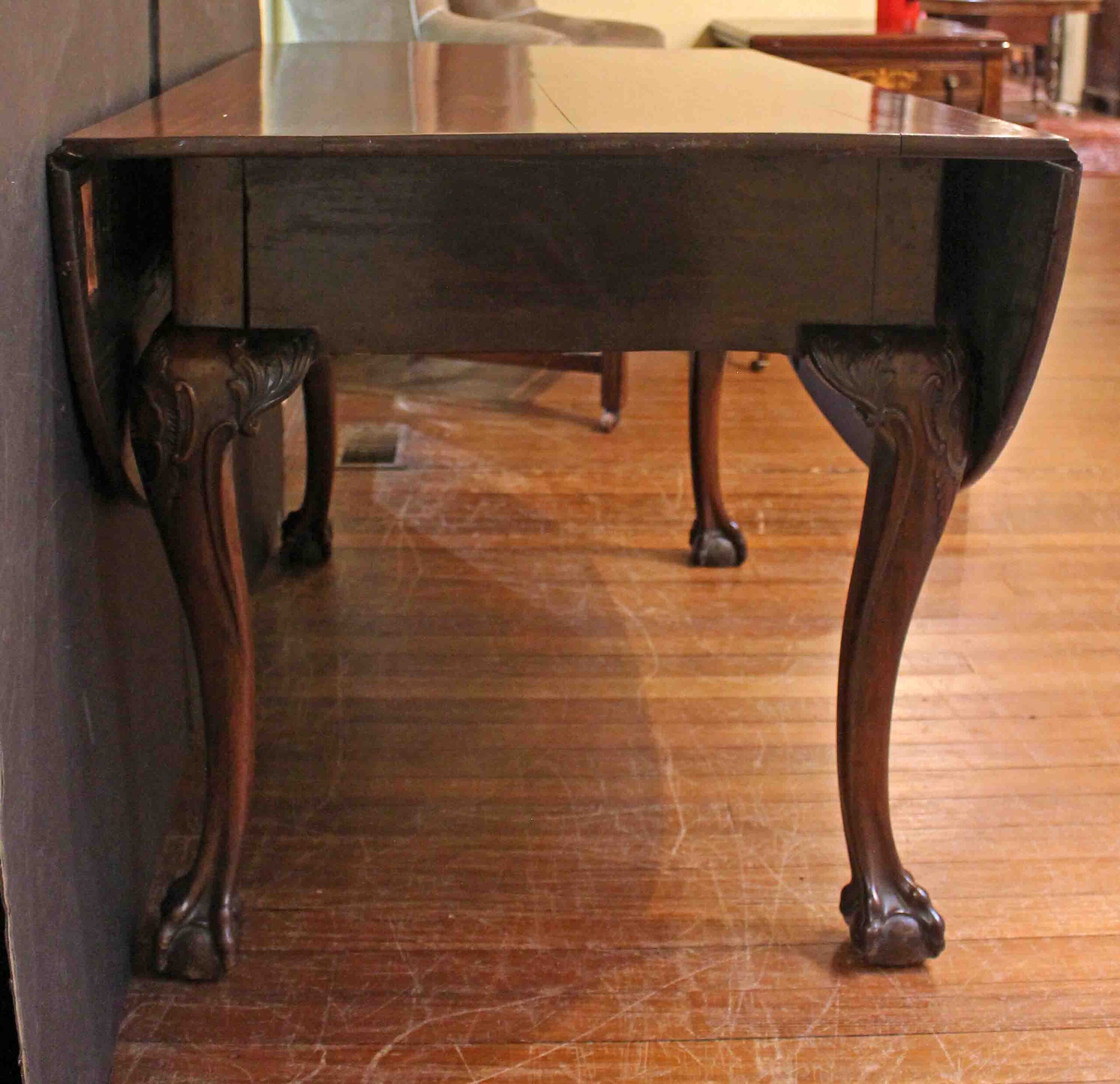 WDT-519z: Circa 1730-50 Irish Drop-Leaf Mahogany Table - Image 4