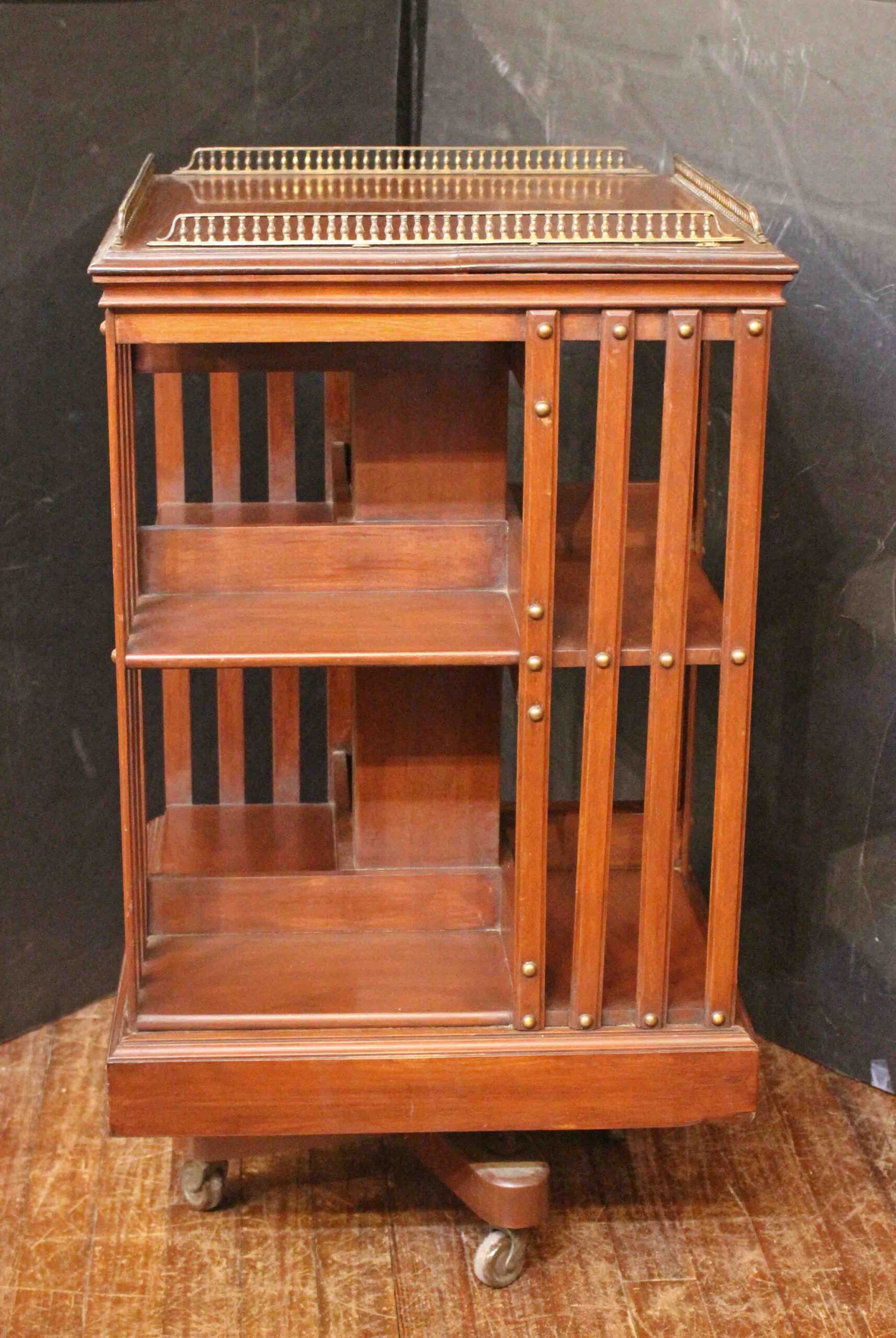 WOF-2655: Early 20th Century English Mahogany Revolving Bookcase - Image 2