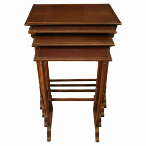 WOt-2687: Circa 1880 Quartet of English Nesting Tables