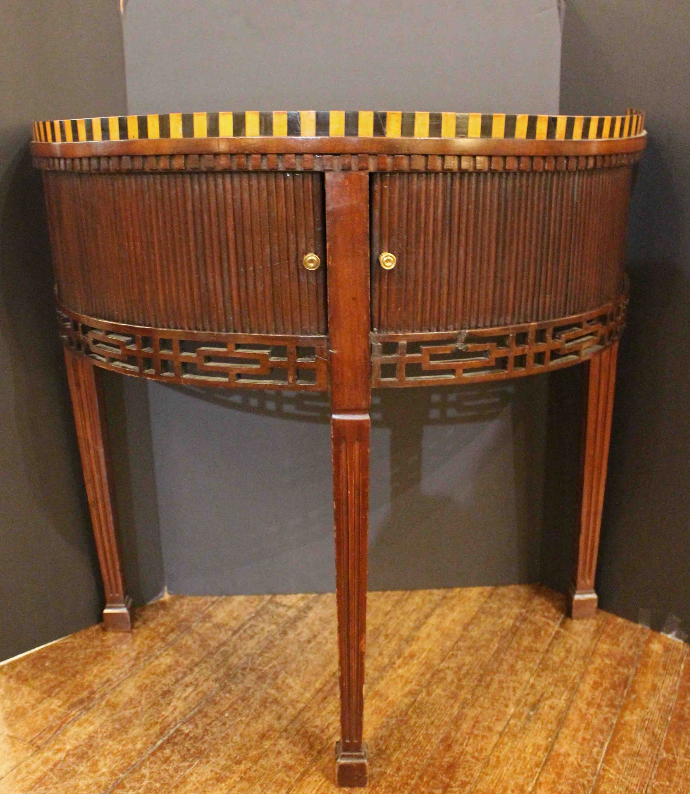 WOT-2697: Circa 1800 Dutch Neoclassical Demilune Side or Console Table - Image 2