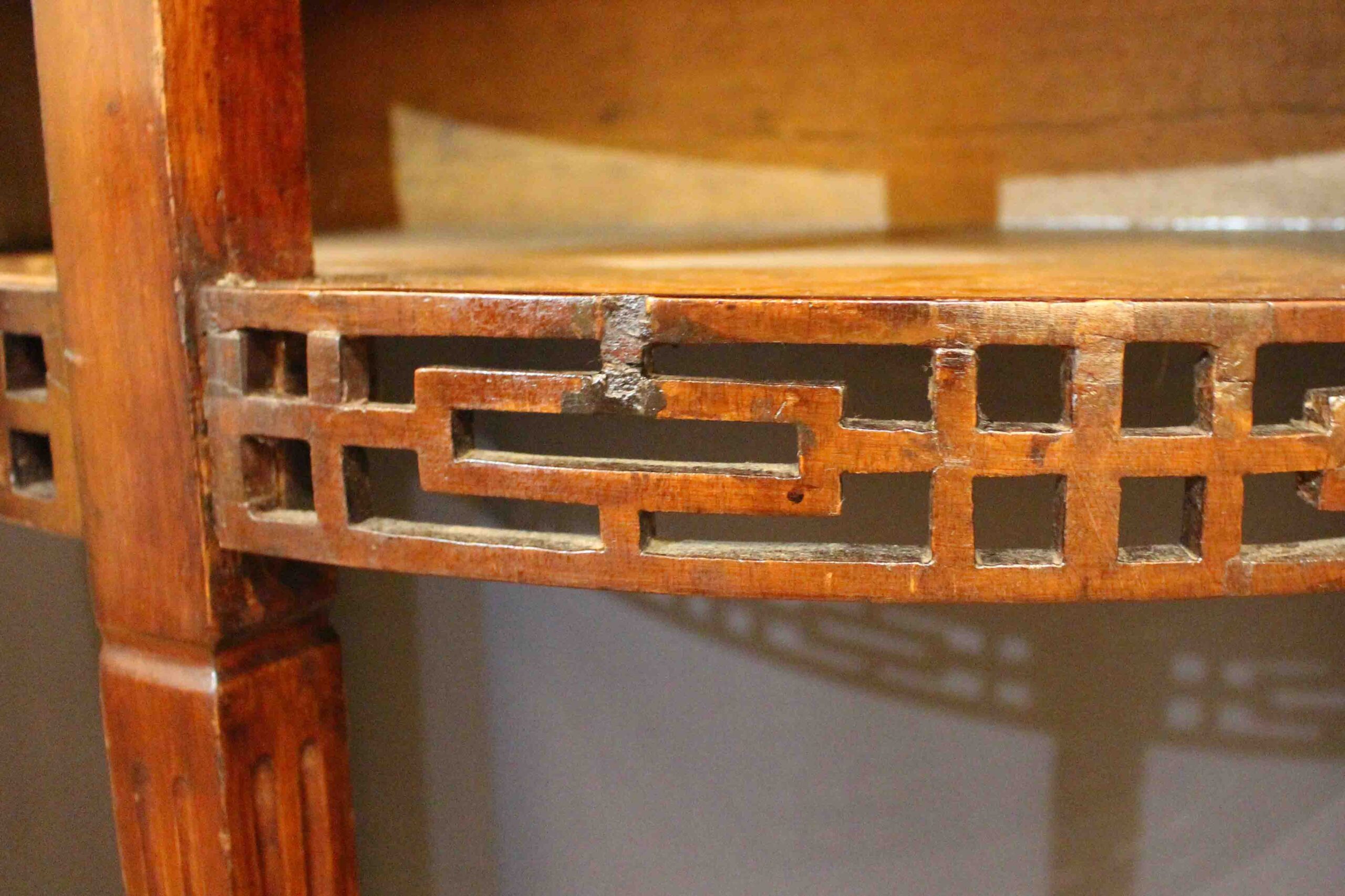 WOT-2697: Circa 1800 Dutch Neoclassical Demilune Side or Console Table - Image 3