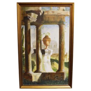 WP-2634cz: Early-Mid 20th Century European Painting of Italian Architectural Ruins