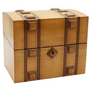 WB-1577: Early 20th Century English Arts & Crafts to Art Deco Satinwood Box