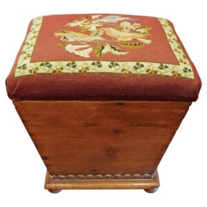 WC-1453: Circa 1835 English William IV Lift-Top Ottoman