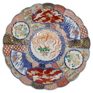 WCI-8345: Circa 1870 Japanese Large Scalloped Imari Charger