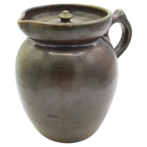 WCI-9093z: 1960-1972 American Ben Owen Master Potter Stamped Lidded Pitcher