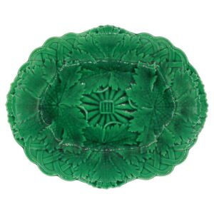 WCI-9207: Late 19th Century Wedgwood Green Majolica Sweetmeat Dish