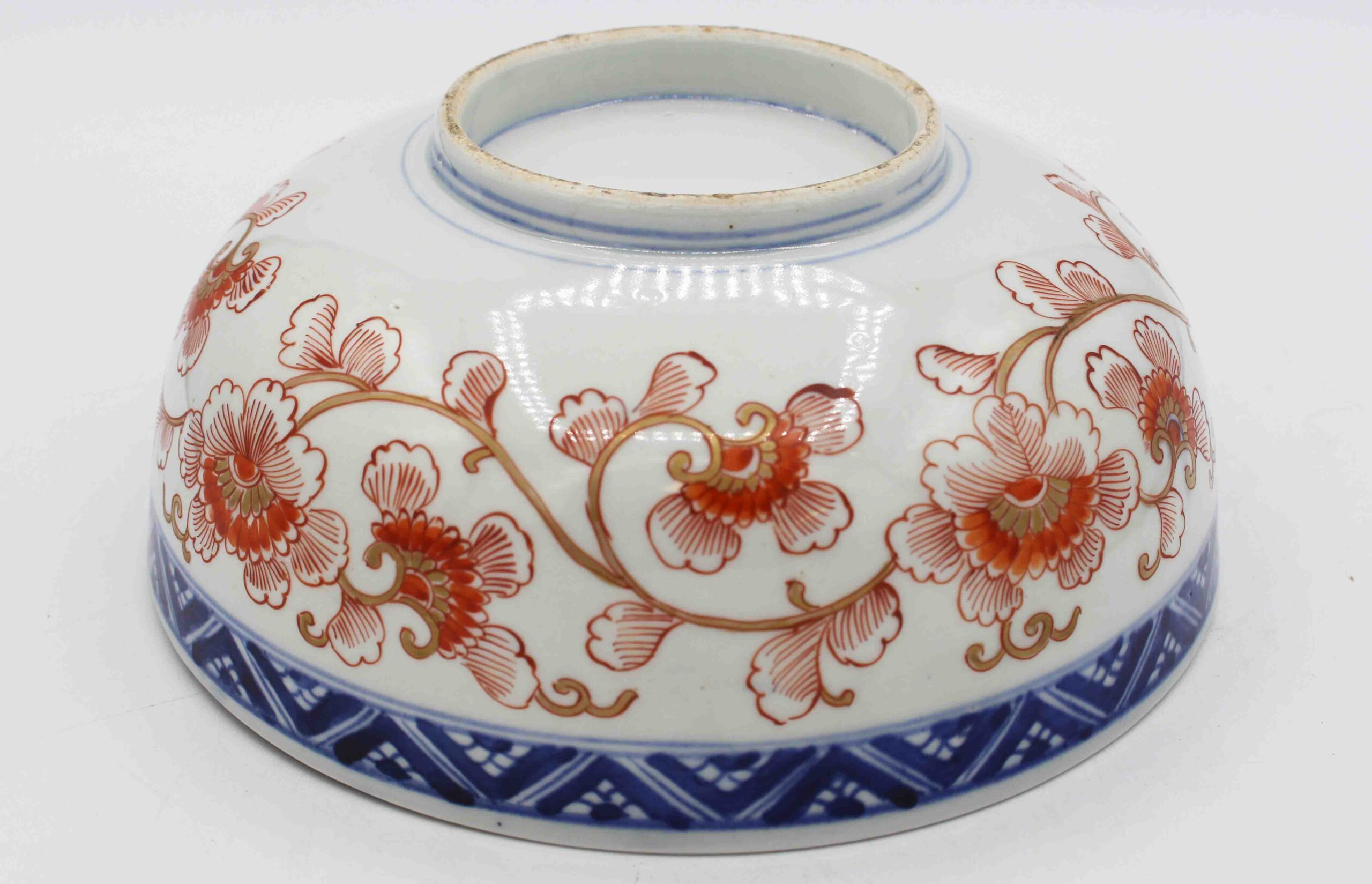 WCI-9220: Circa 1880 Japanese Imari Crane Motif Fruit Bowl - Image 4