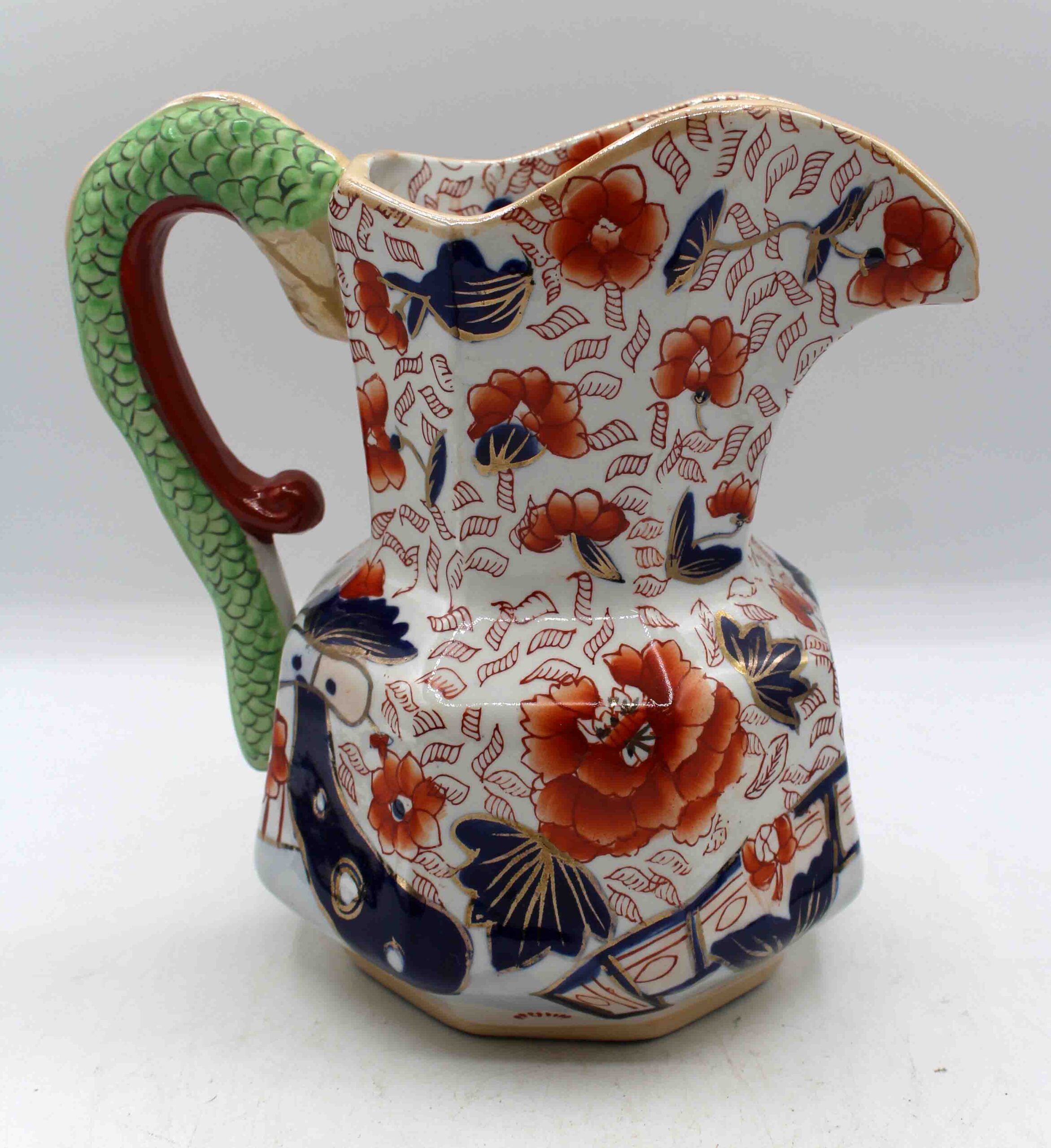 WCI-9263: English Early 20th Century Mason's Ironstone Hydra Handle Pitcher - Image 3