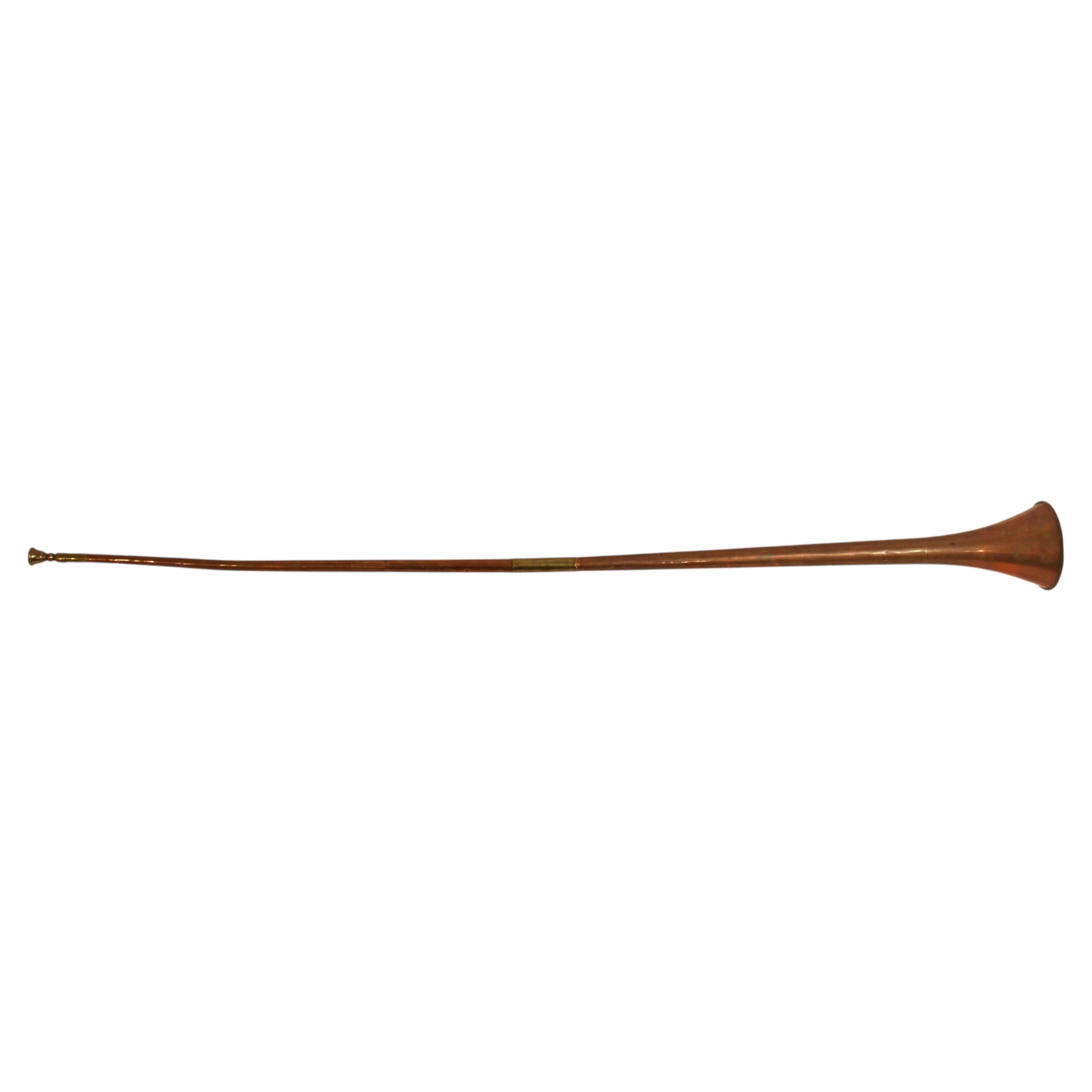 WCO-3811: Mid-Late 19th Century English Copper & Brass Coaching Horn