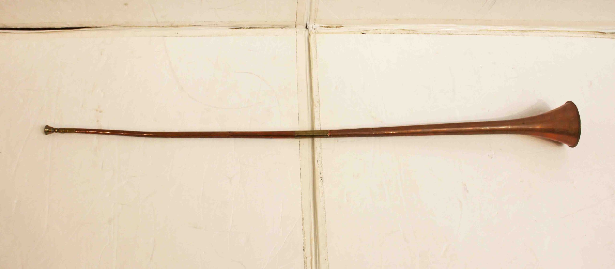 WCO-3811: Mid-Late 19th Century English Copper & Brass Coaching Horn - Image 2