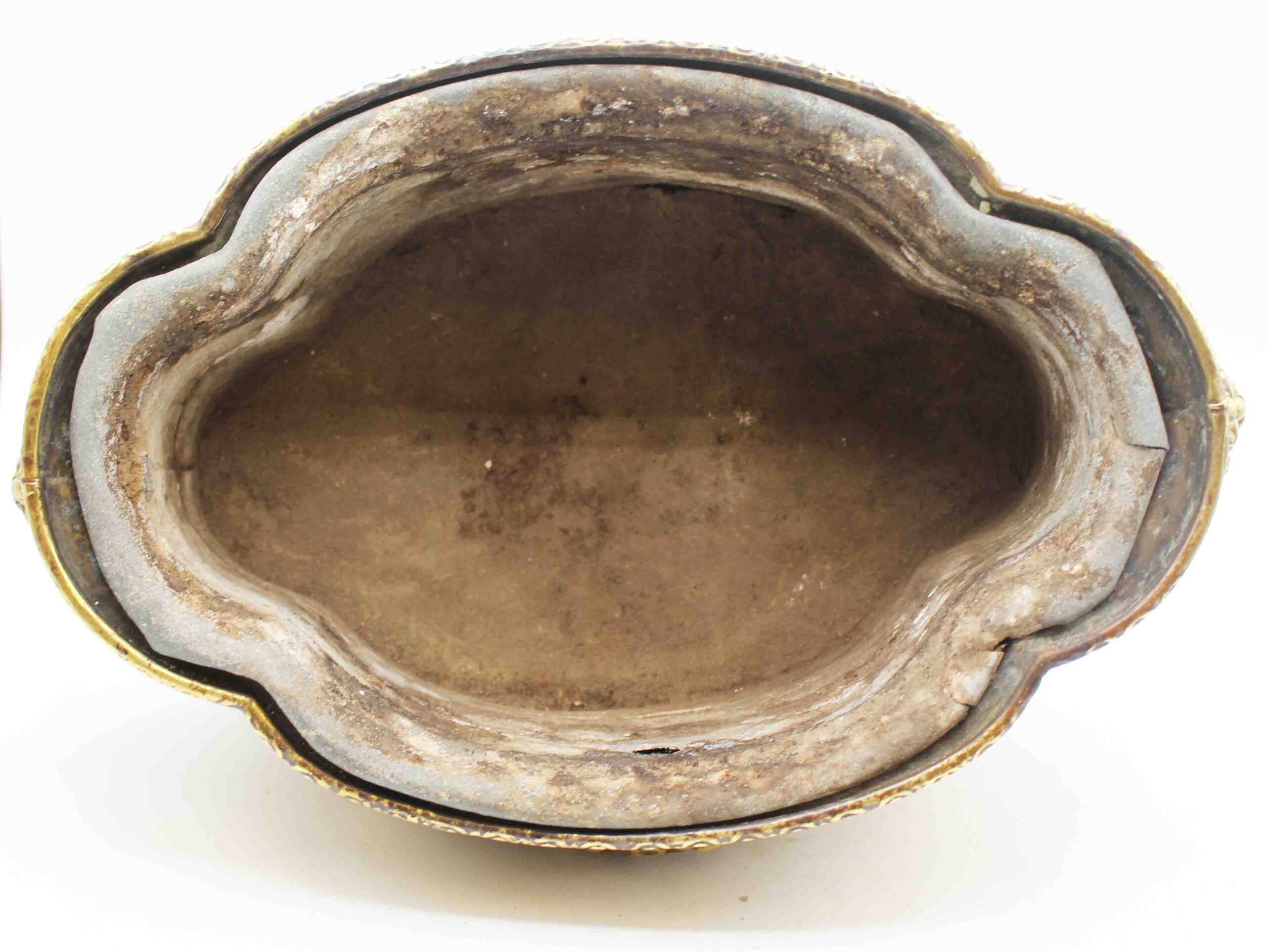 WDA-1785: Circa 1860-80 Anglo-French Lobed Oval Brass Planter - Image 4