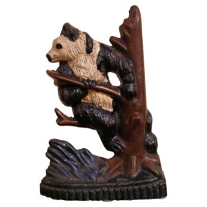 WDA-1787: Early-Mid 20th Century English Cast Iron Panda Doorstop
