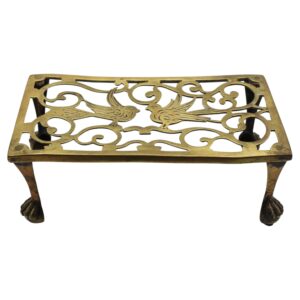 WDA-1788: Late 18th Century English Small Brass Footman Trivet Stand