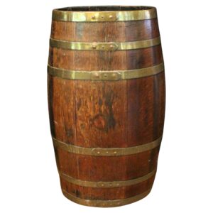 WDA-1801: Later 19th Century English Staved Brass Bound Barrel Stick Stand