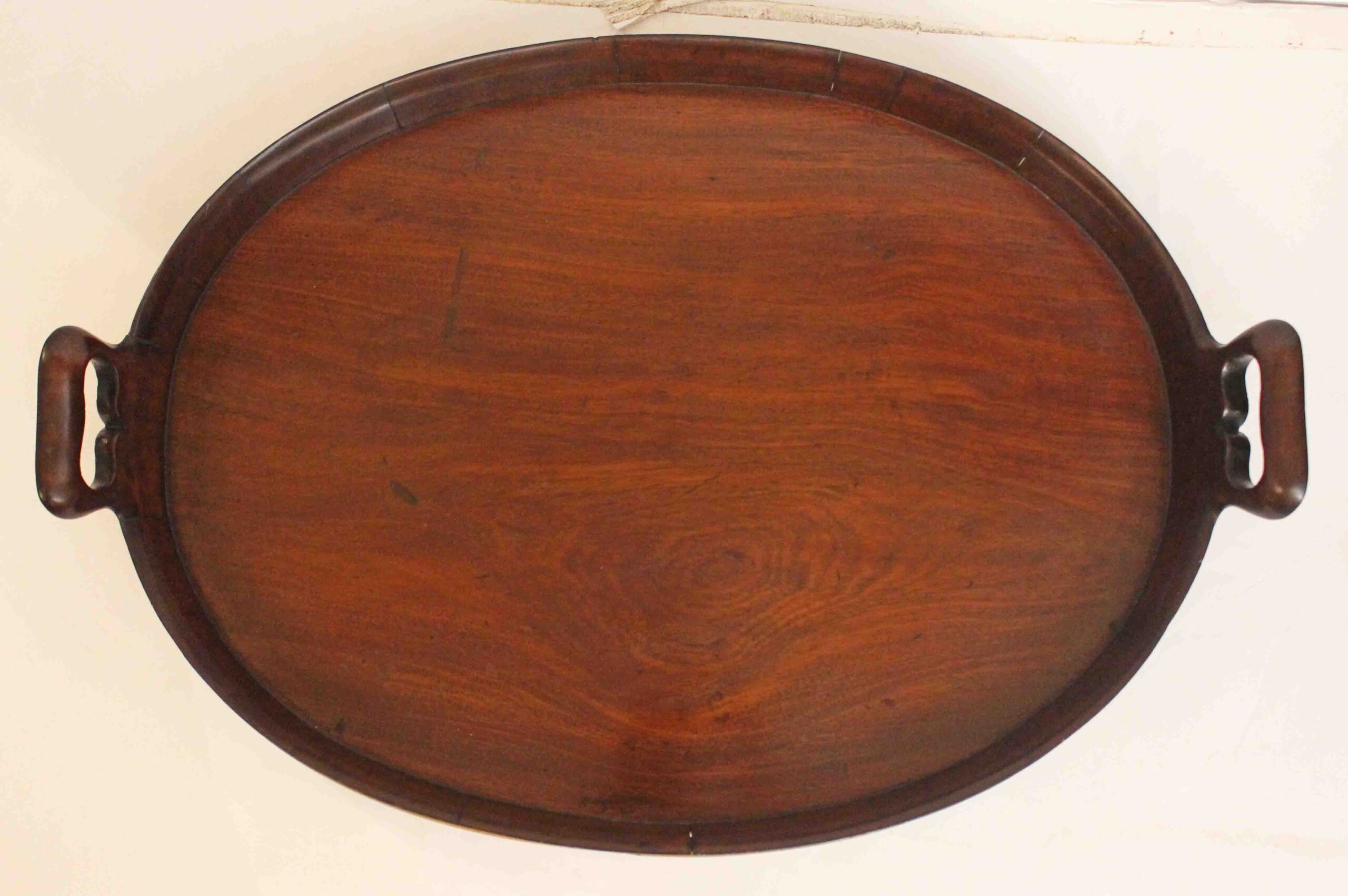 WDA-1803: Circa 1800 Georgian Period English Oval Wooden Serving Tray - Image 2