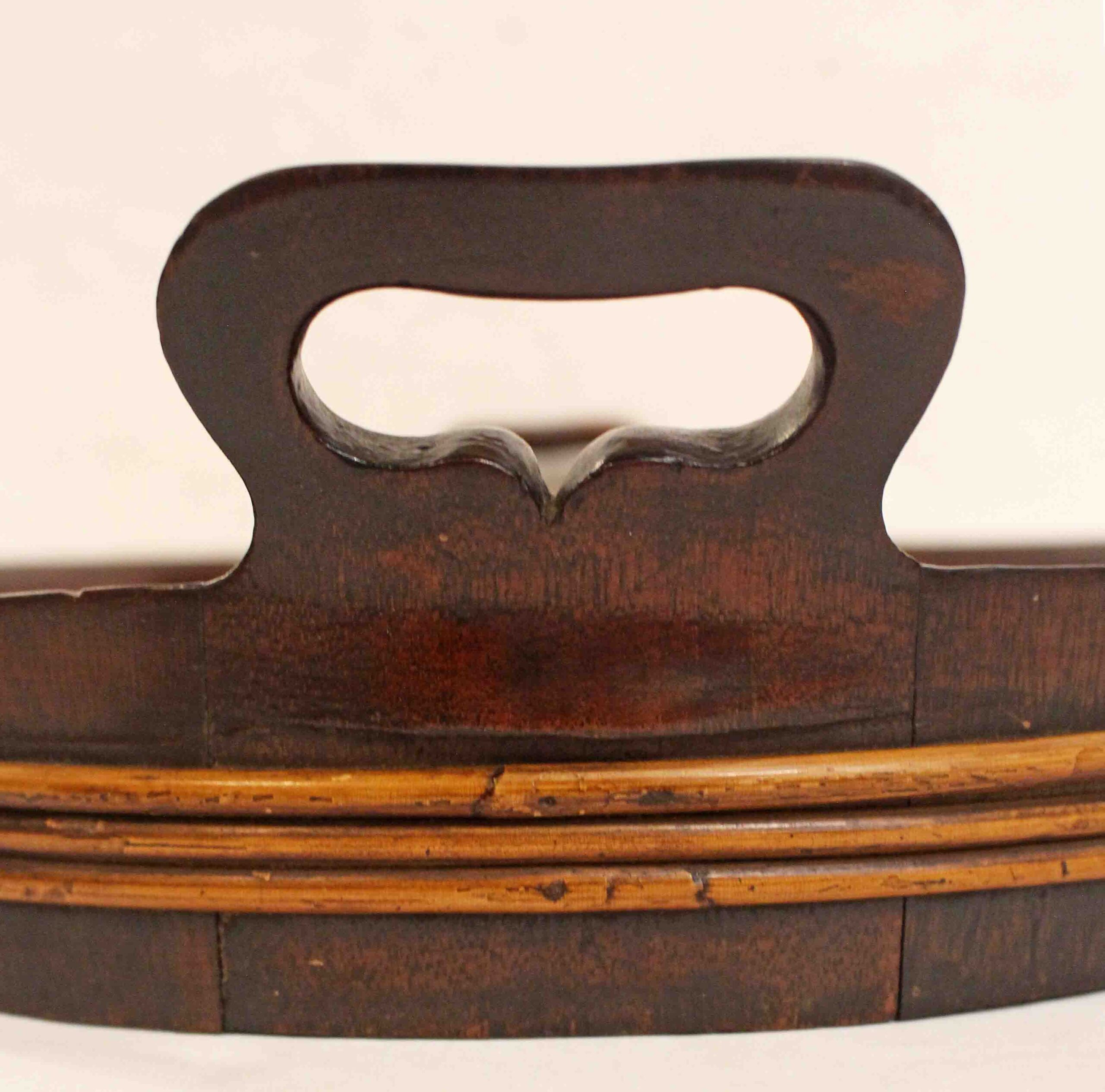WDA-1803: Circa 1800 Georgian Period English Oval Wooden Serving Tray - Image 3