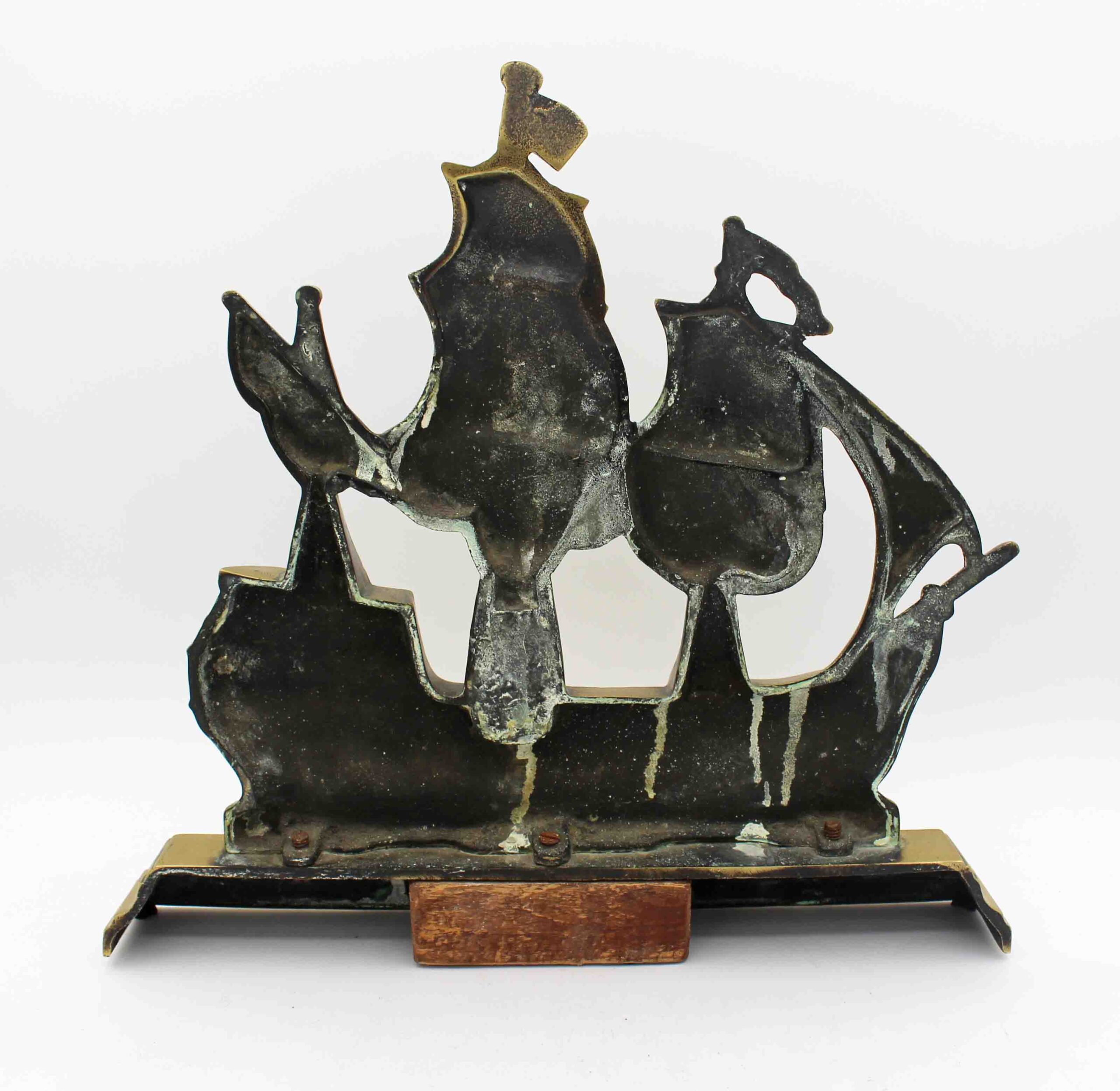 WDA-1804: Circa 1900 English Large Brass Ship Doorstop - Image 3