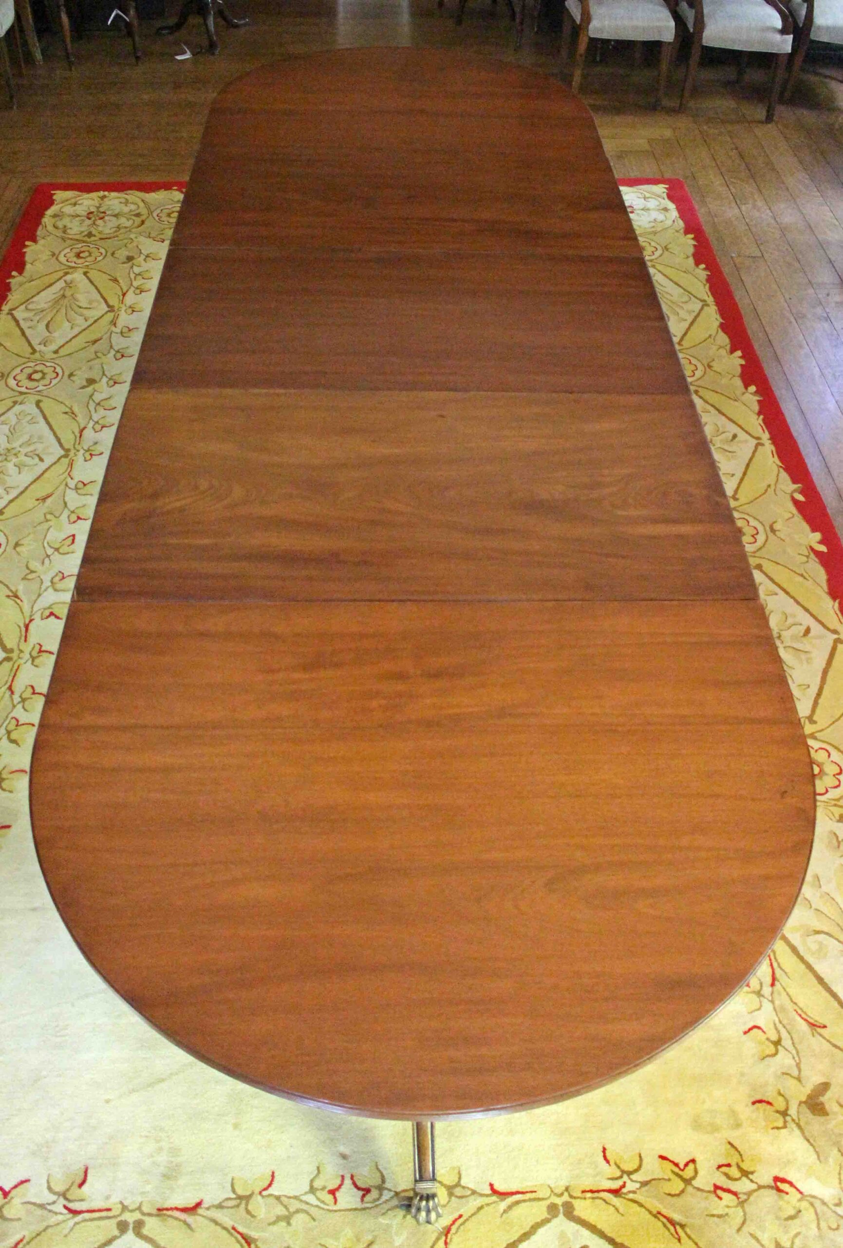 WDT-520: Early 19th Century English Regency Triple Pedestal Dining Table - Image 2