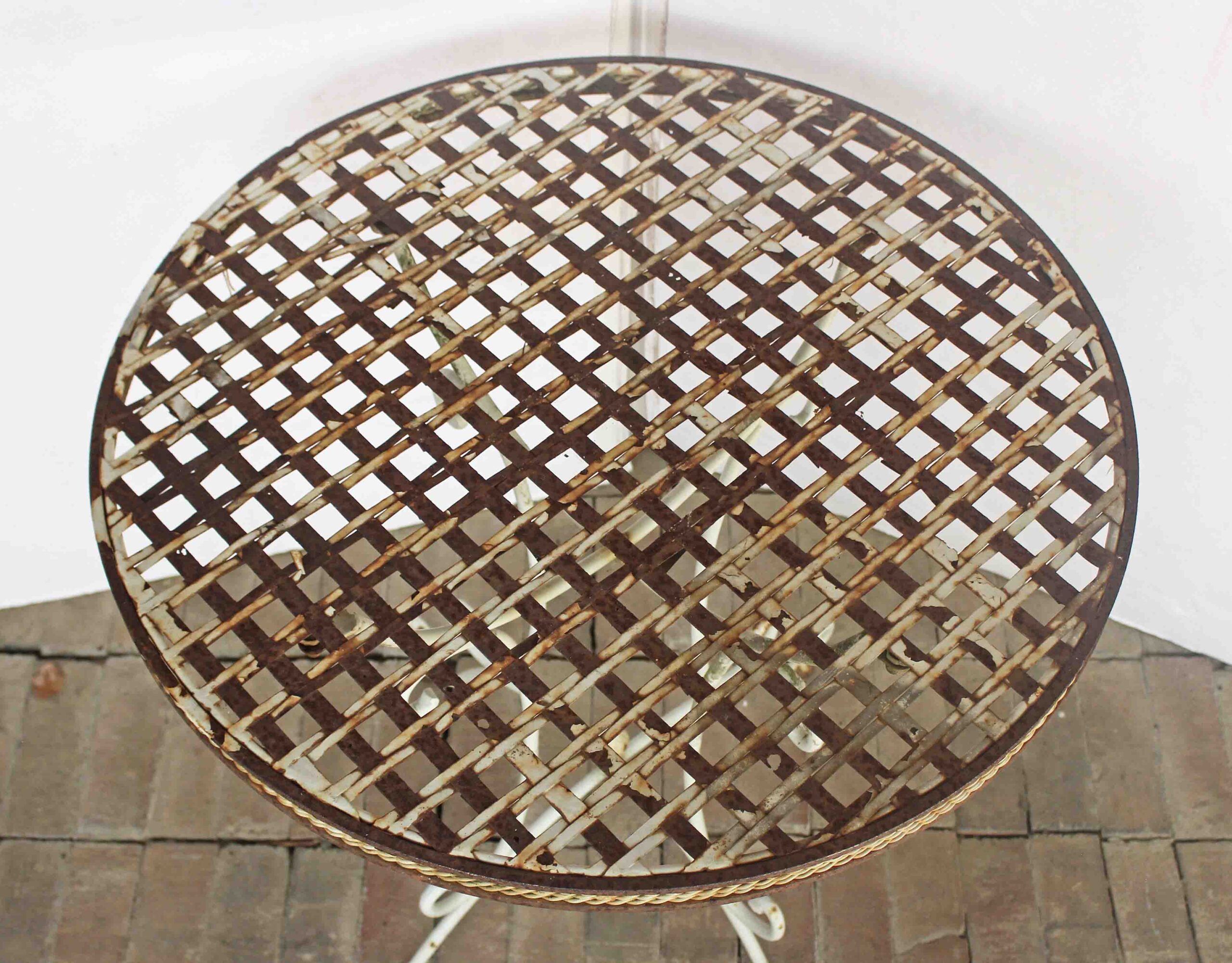 WGD-573: Early 20th Century Wrought Iron Bistro Table - Image 2