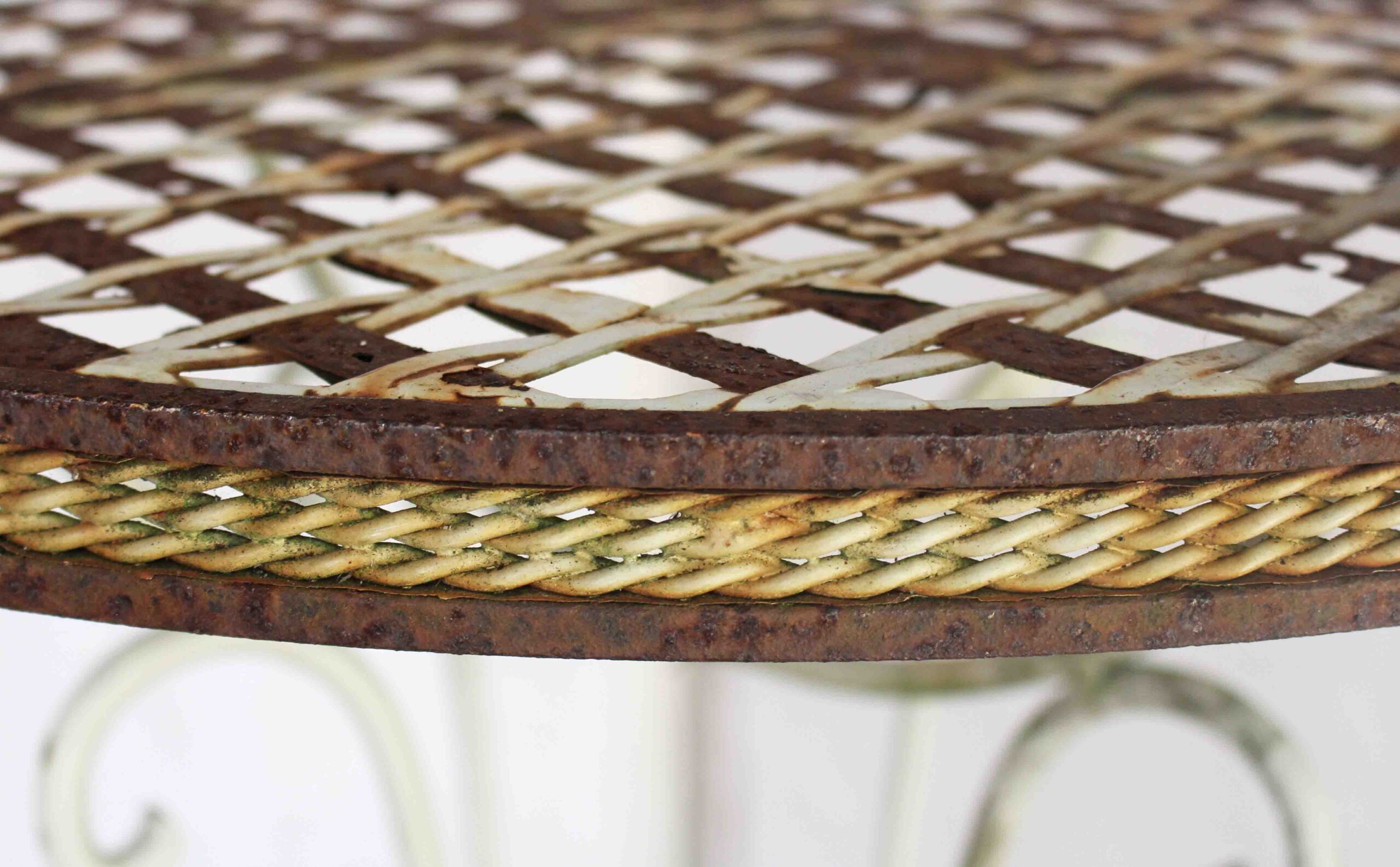 WGD-573: Early 20th Century Wrought Iron Bistro Table - Image 3