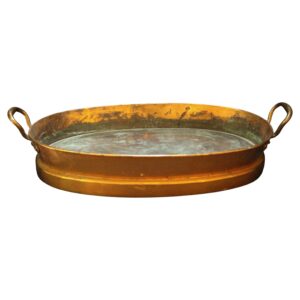 WMI-3842: Mid-19th Century English Oval Copper Fisher Boiler With Brass Handles
