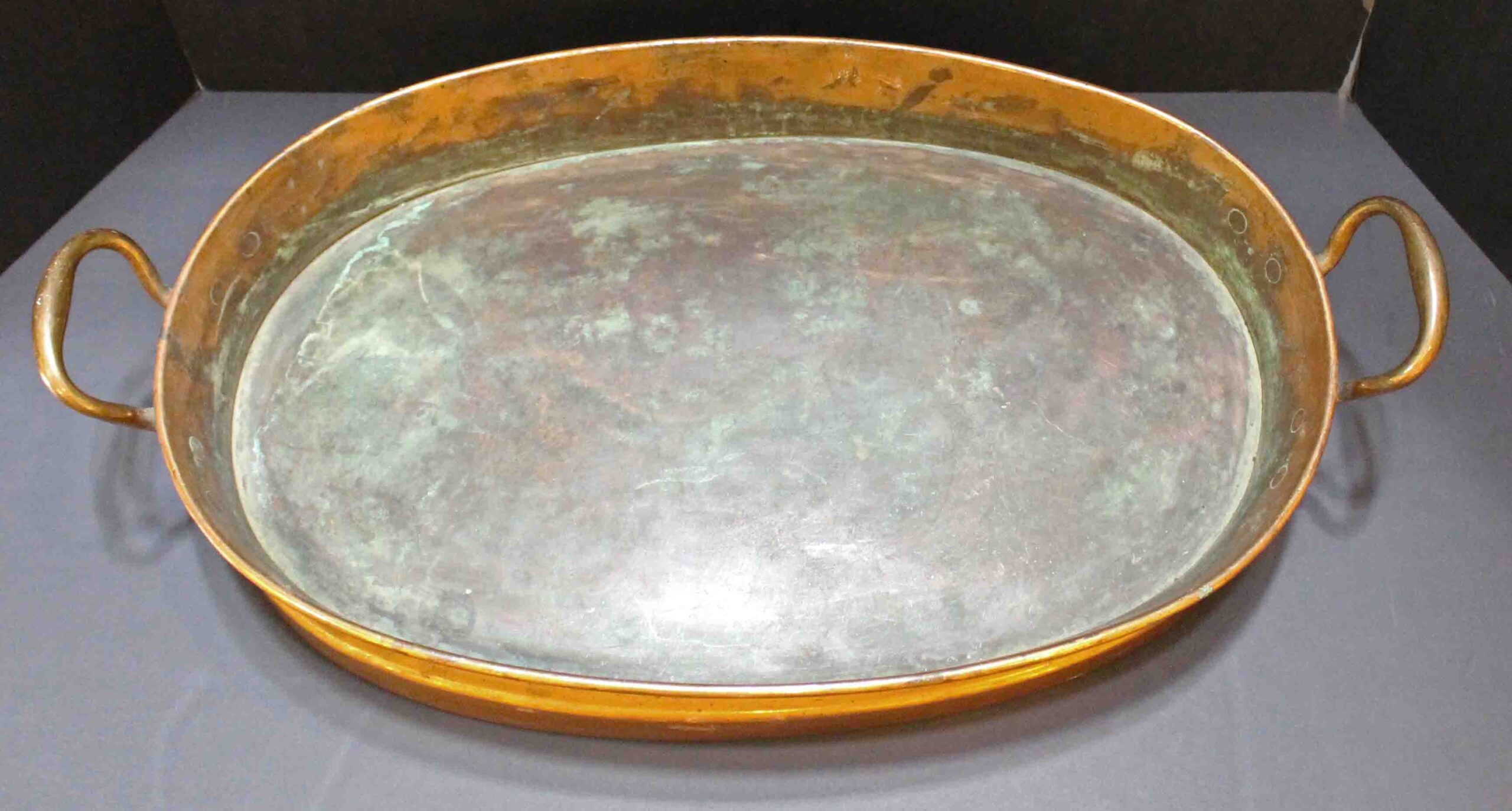 WMI-3842: Mid-19th Century English Oval Copper Fisher Boiler With Brass Handles - Image 2