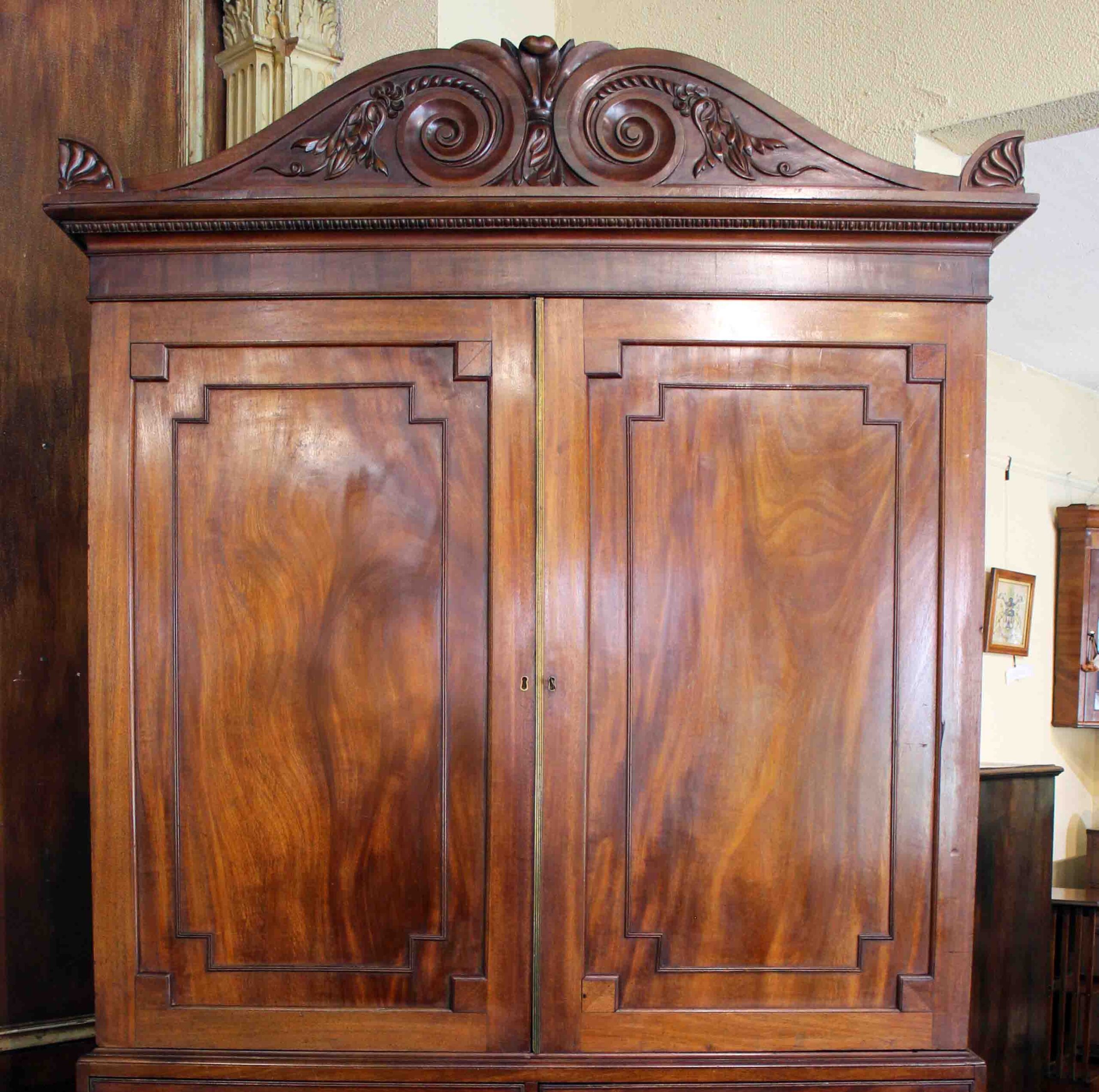 WOF-2664: Circa 1815 English Regency Period Linen Press - Image 2