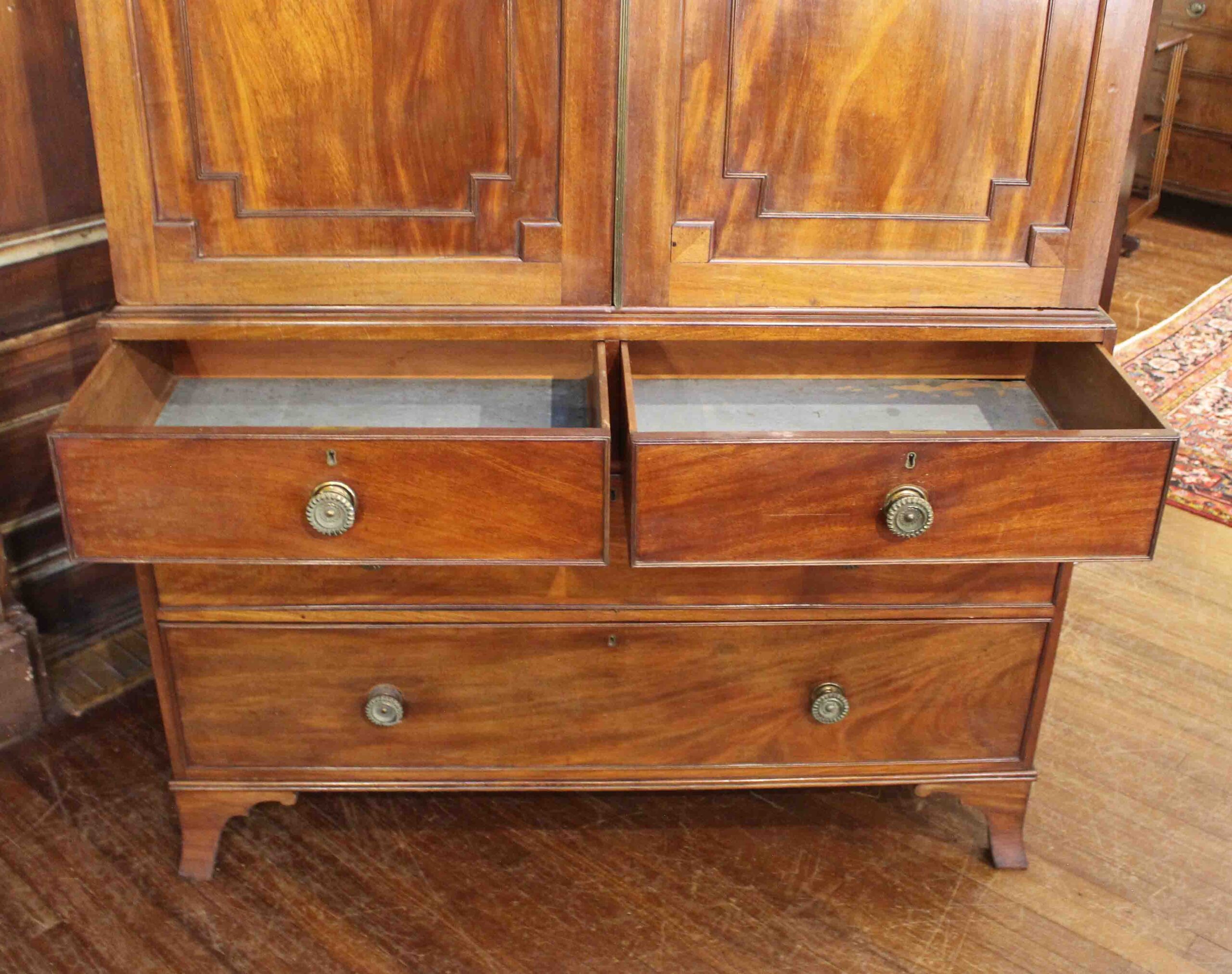 WOF-2664: Circa 1815 English Regency Period Linen Press - Image 5