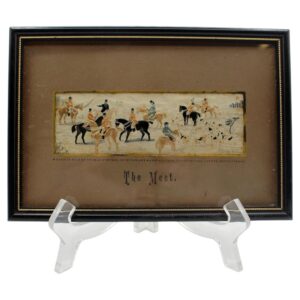 WP-2661: 1880 English "The Meet" Stevengraph by Thomas Stevens