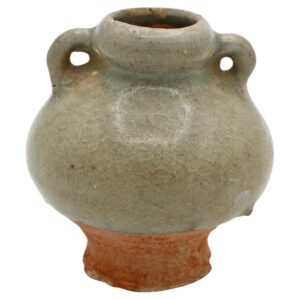 WCI-9289z: 15th Century Thai Sawankhalok Celadon Glazed Pottery Jarlet