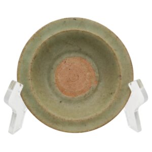 WCI-9290z: Circa 1271-1368 Chinese Yuan Dynasty Celadon Glazed Pottery Libation Dish