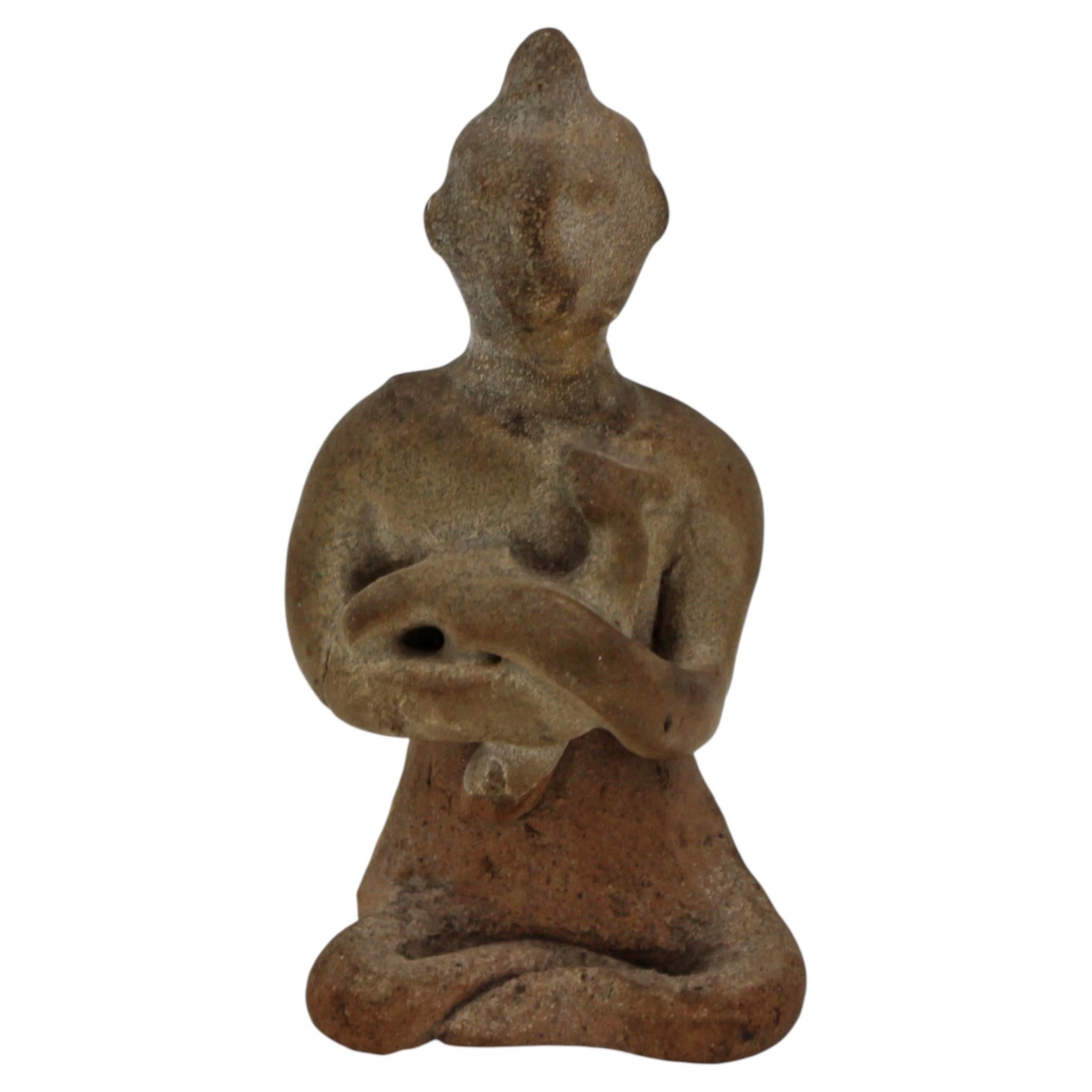 WCI-9293z: Circa 1300-1500 Thai Stoneware Fertility Symbol Figure