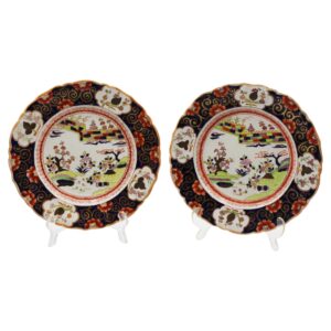 WCI-9302z: Circa 1813-1825 English Pair of Mason's "The Great Wall of China" Pattern Plates