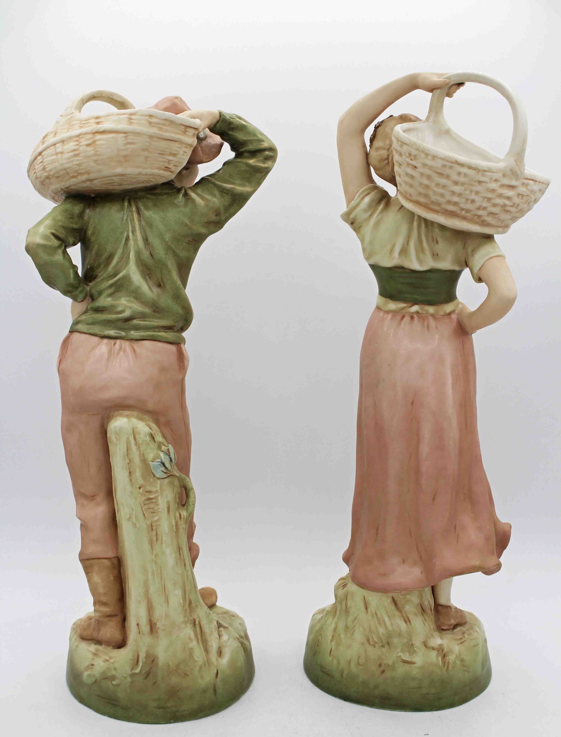 WCI-9304z: 1912-1918 Pair of Royal Dux Bohemia Porcelain Figures - Image 7