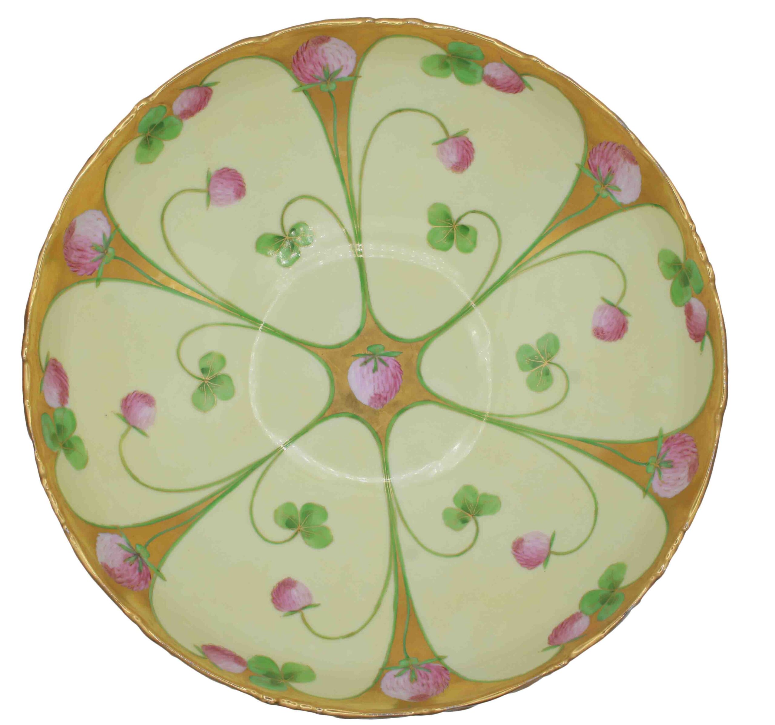 WCI-9307z: 1891-1911 Limoges Porcelain Punch Bowl with Original Stand - Image 2