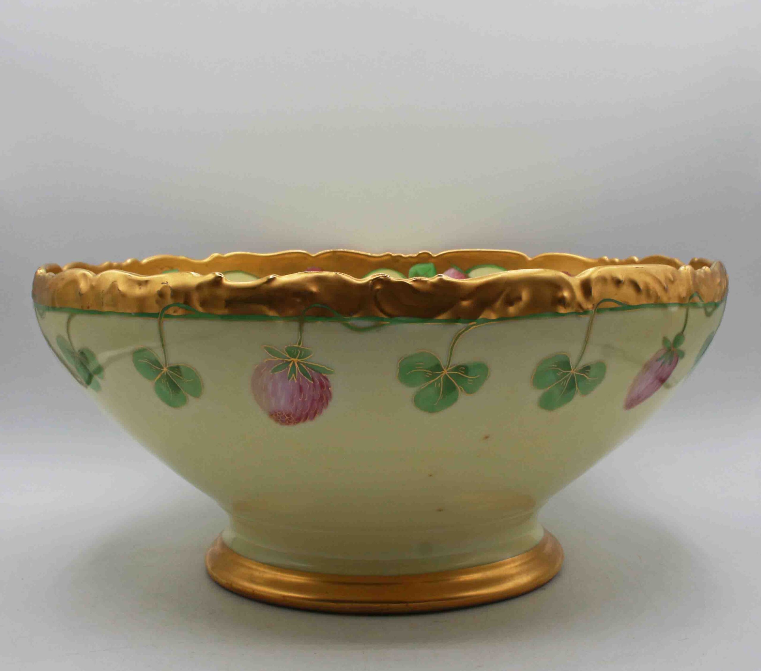 WCI-9307z: 1891-1911 Limoges Porcelain Punch Bowl with Original Stand - Image 5