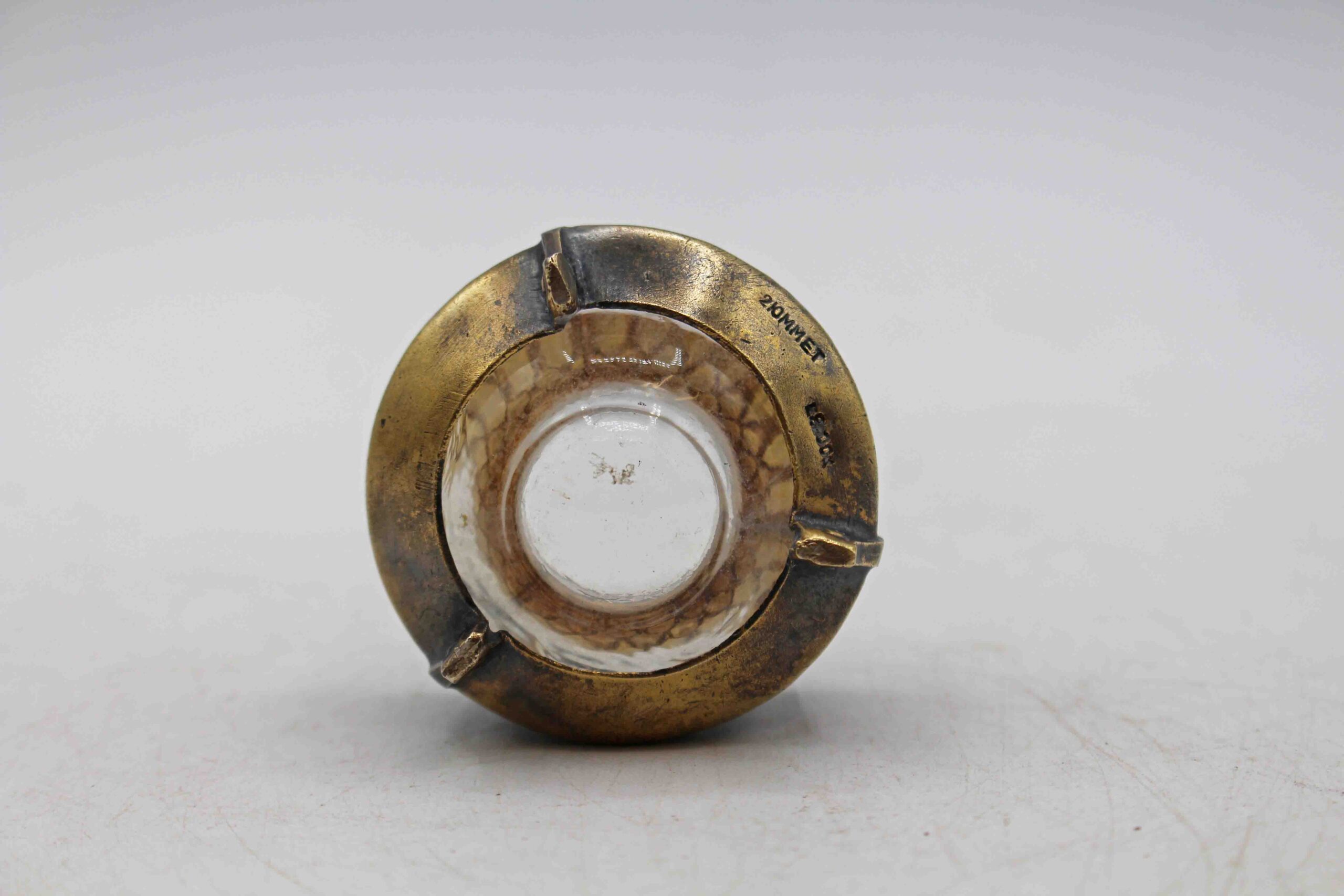 WCL-262: Early 20th Century Russian Silverplate, Champleve, and Glass Salt Dip - Image 2